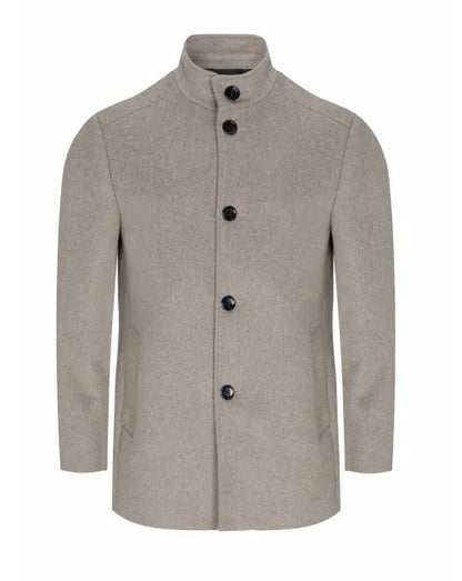 Daniel Grahame Watson Tailored Fit Overcoat - Taupe