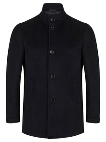Daniel Grahame Watson Regular Fit Overcoat - Black