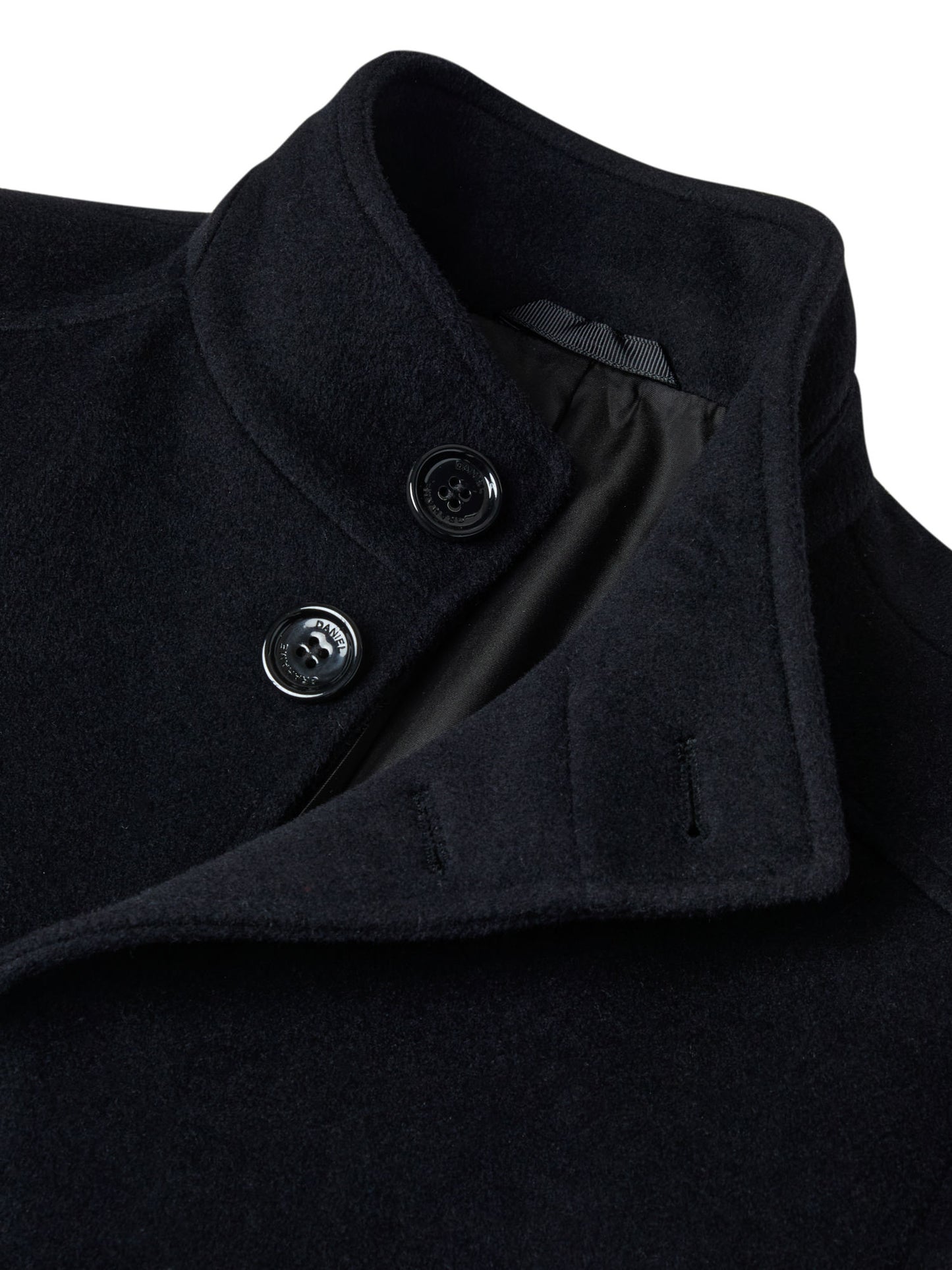 Daniel Grahame Watson Regular Fit Overcoat - Black