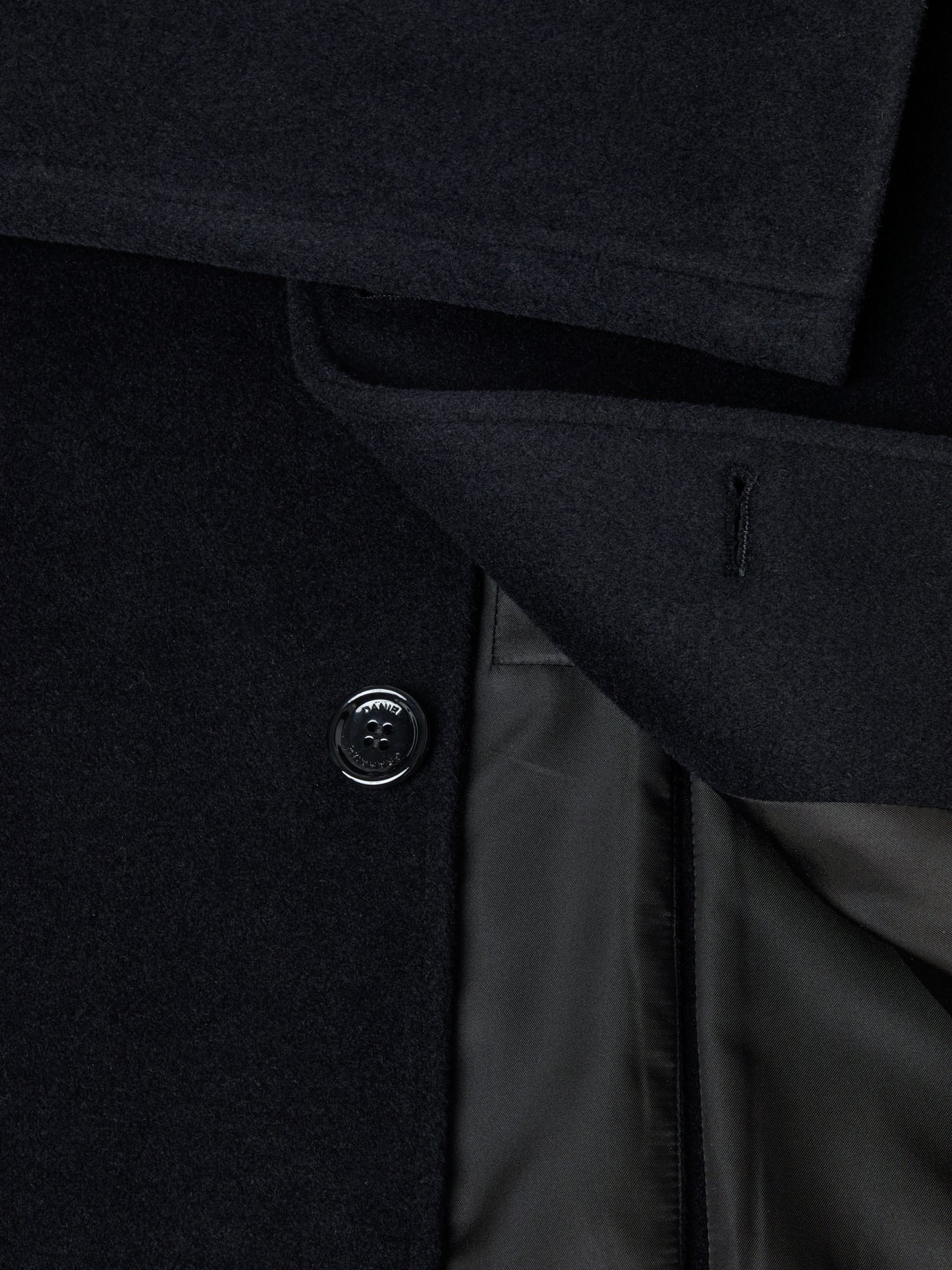 Daniel Grahame Watson Regular Fit Overcoat - Black