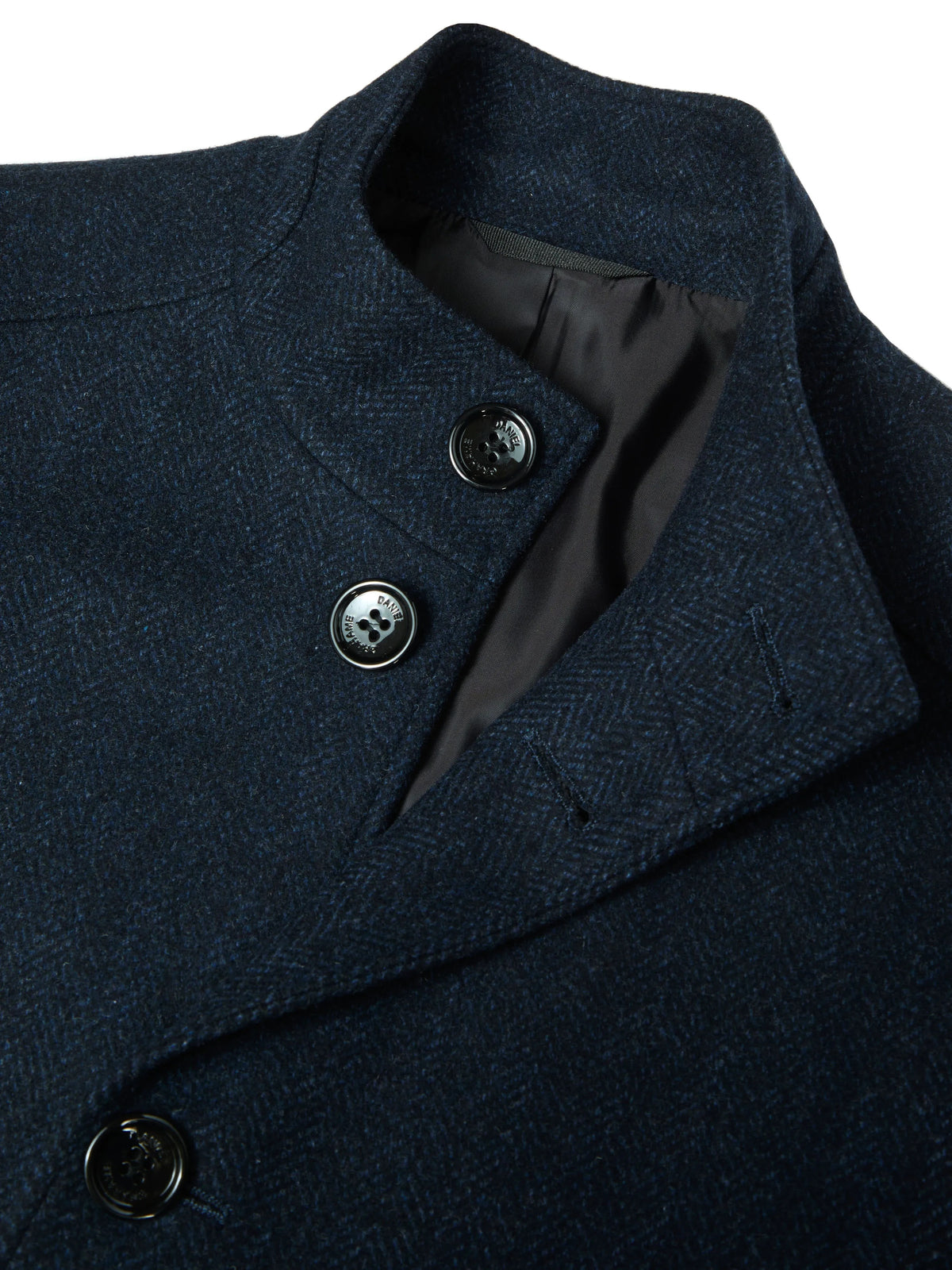 Daniel Grahame Watson Tailored Fit Overcoat - Dark Blue