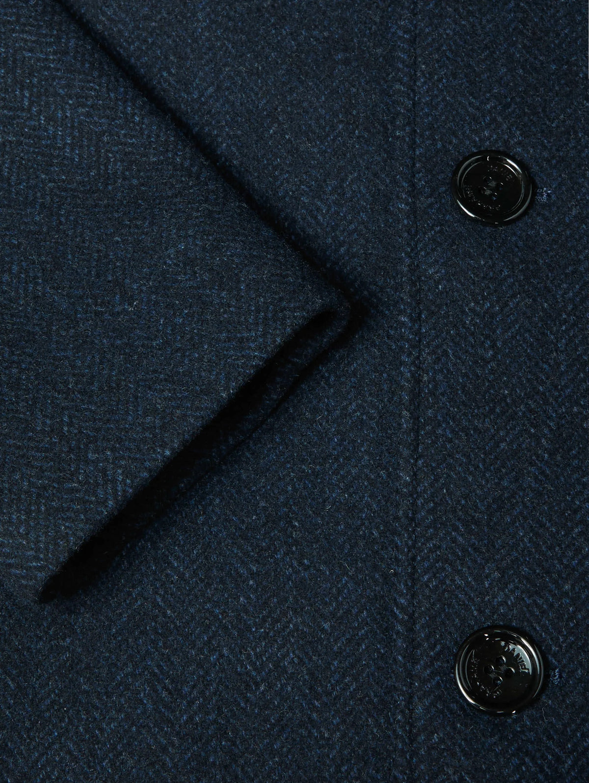Daniel Grahame Watson Tailored Fit Overcoat - Dark Blue