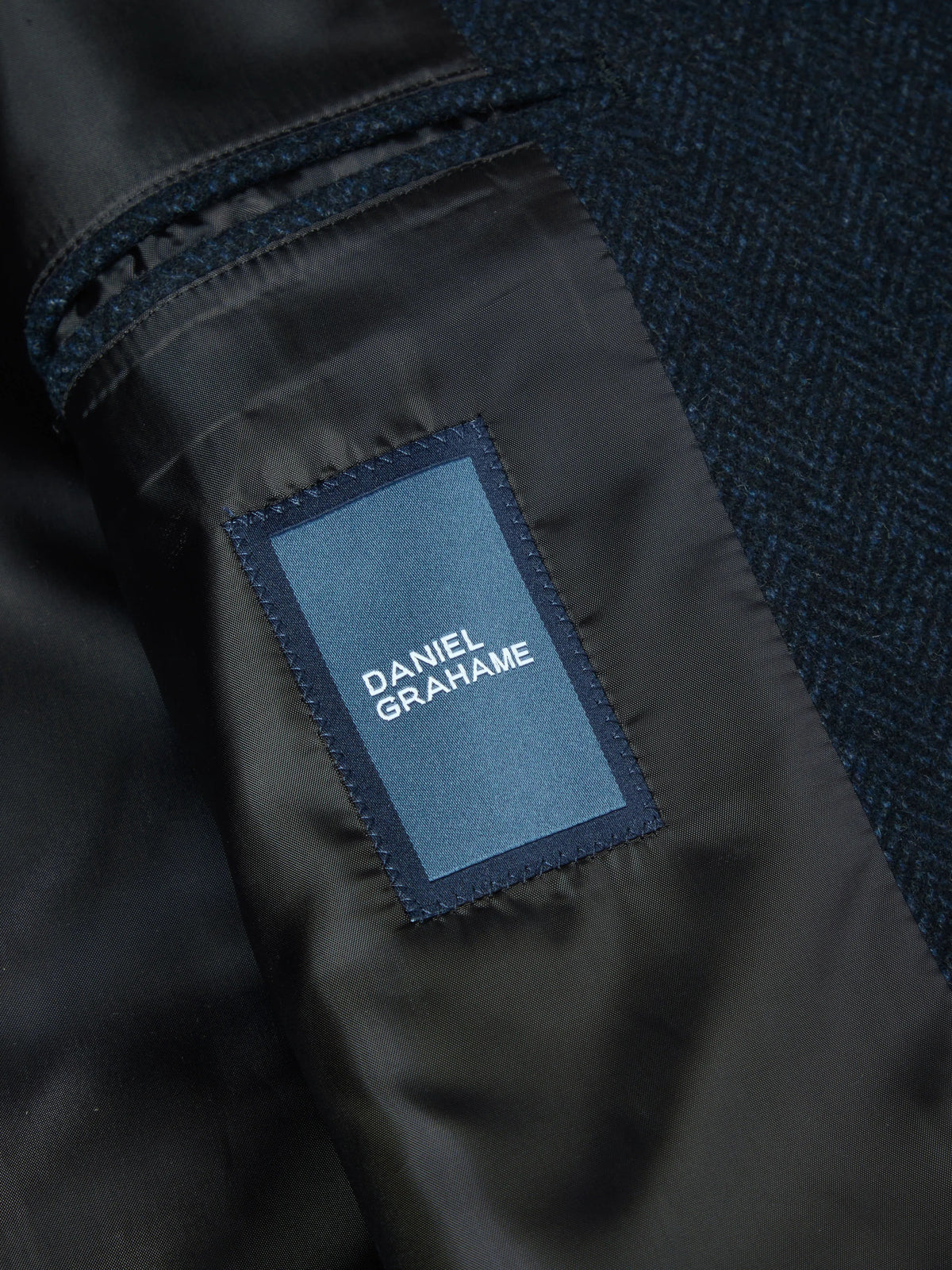 Daniel Grahame Watson Tailored Fit Overcoat - Dark Blue