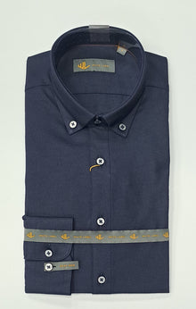 White Label Fletcher Long Sleeve Casual Shirt - Navy