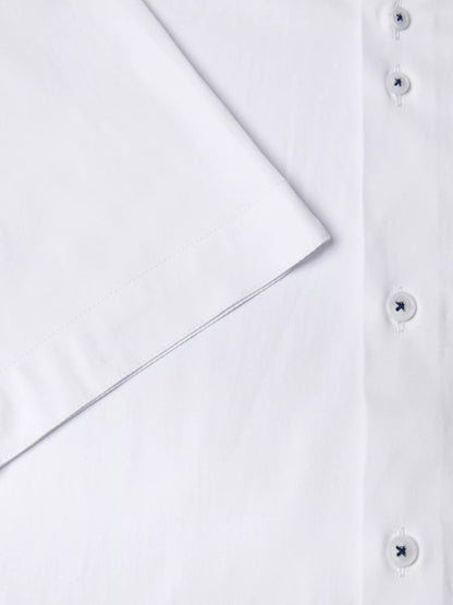 Remus Uomo Parker Short Sleeve Formal Shirt With Stretch - White