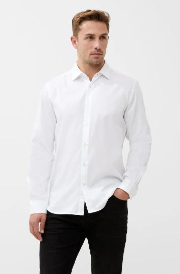 French Connection Long Sleeve Poplin Shirt - White