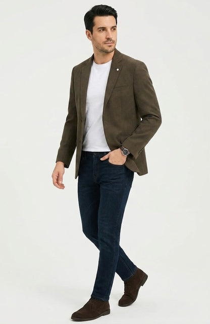 White Label Tapered Fit Jacket - Brown