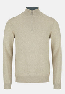 6th Sense Harry Half Zip Sweater - Pussy Willow