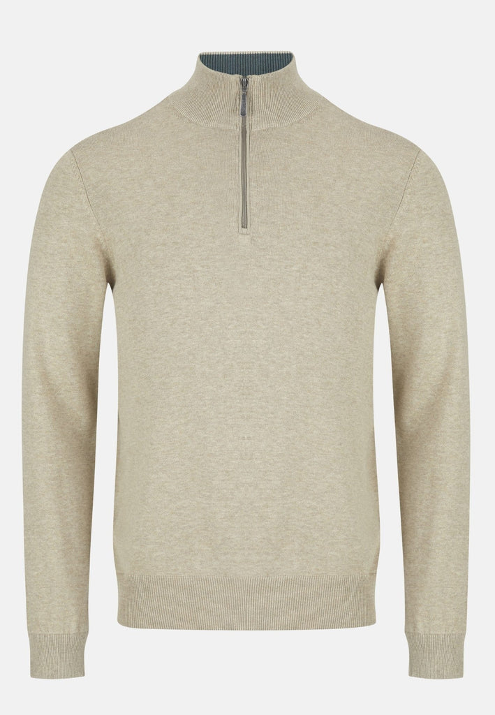 6th Sense Harry Half Zip Sweater - Pussy Willow