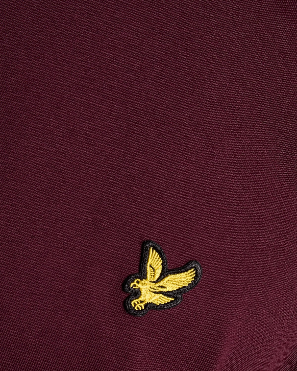 Lyle & Scott Cotton Crew Neck Plain T-Shirt - Burgundy