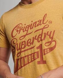 Superdry College Scripted Graphic T-Shirt - Yellow Marl