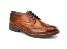 Base London York Brogue Leather Shoes - Washed Tan