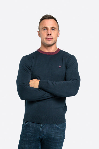 XV KINGS Abbotsdale Crew Neck Sweater - Classic Navy