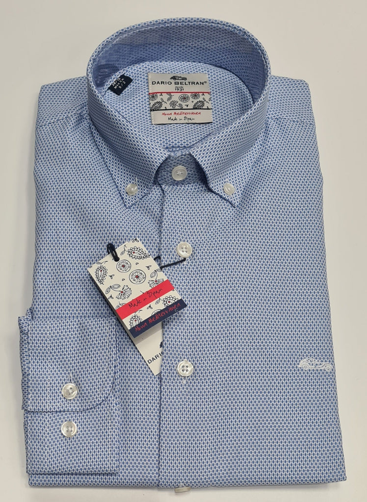 Dario Acolin Long Sleeve Casual Shirt - 52 Blue