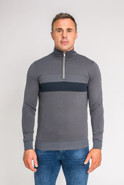 XV KINGS Anthem Half Zip Sweater - Wolfhound
