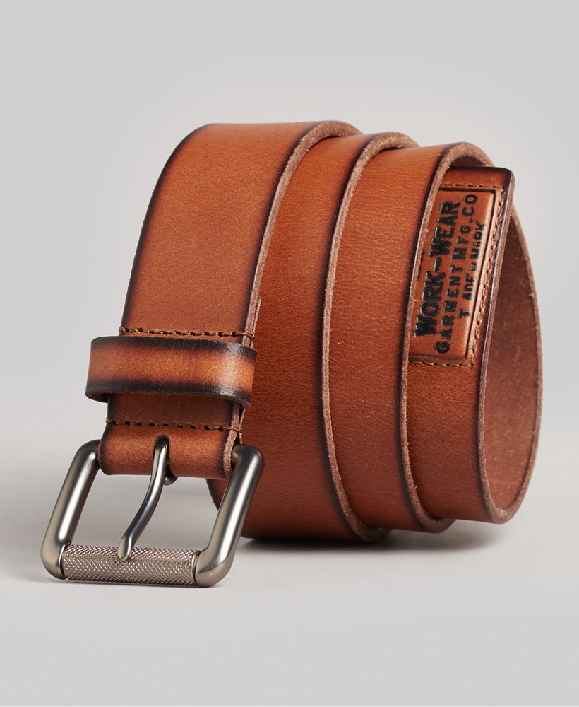 Superdry Men's Badgeman Leather Jean Belt - Tan