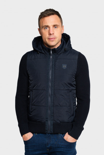 XV Kings Chiswick Hybrid Hooded Jacket - Classic Navy