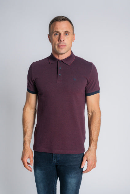 XV KINGS Drovers Polo Shirt - Plum Dot