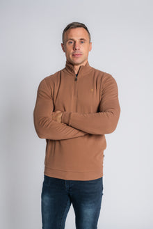 XV KINGS Eastern Half Zip Sweater - Cinnamon