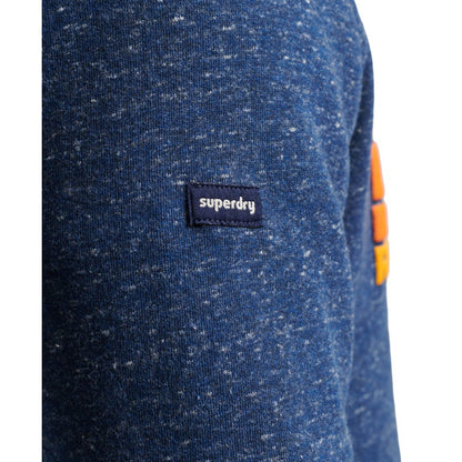 Superdry 70's Retro Font Logo Hoodie - Fifth Avenue Navy Snow