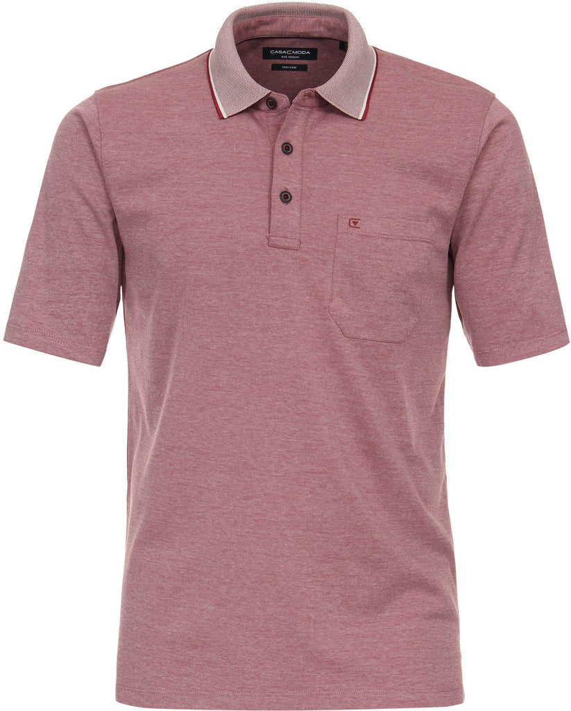 Casa Moda Short Sleeve Polo Shirt 438 - Red