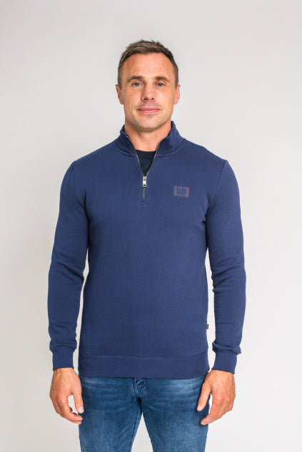 XV KINGS Iron Titans Half Zip Sweater - Cobalt