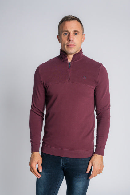 XV KINGS Narbonne Half Zip Sweater - Plummed