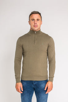 XV KINGS Perpignan Half Zip Sweater - Fern