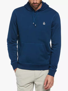Original Penguin Sticker Pete Organic Cotton Fleece Hoodie - Poseidon Blue
