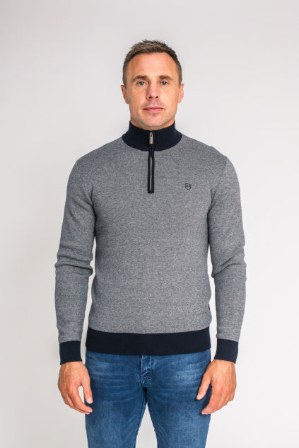 XV KINGS Takapuna Half Zip Sweater - Classic Ghost