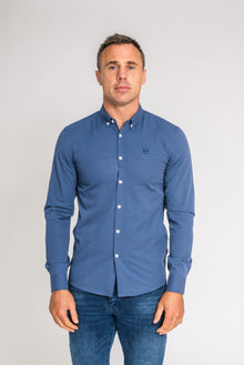 XV KINGS Tesoni Oxford Long Sleeved Shirt - Cobalt