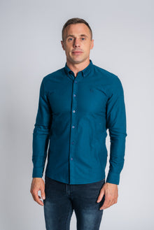 XV KINGS Tesoni Oxford Long Sleeved Shirt - Frozen Blue