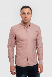 XV KINGS Tesoni Oxford Long Sleeved Shirt - Muted Rose