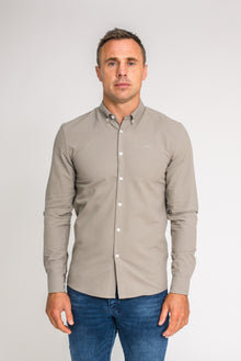 XV KINGS Tesoni Oxford Long Sleeved Shirt - Olive Mist