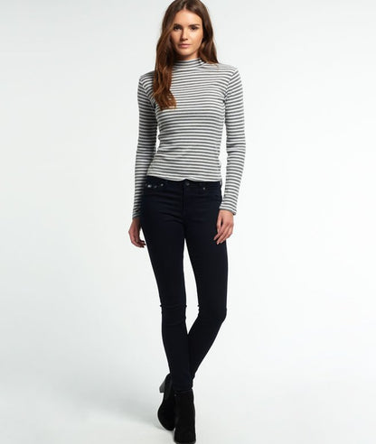 Ladies Superdry Alexia Jeggings - Rinse Blue Black
