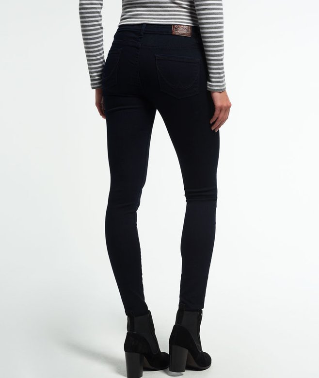Ladies Superdry Alexia Jeggings - Rinse Blue Black