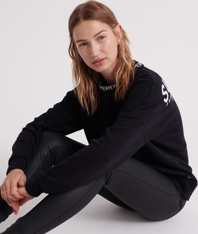 Ladies Superdry Sophia Coated Skinny Jeans - Waxed Black