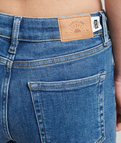 Ladies Superdry Vintage High Rise Skinny Jean - Mid Indigo Used
