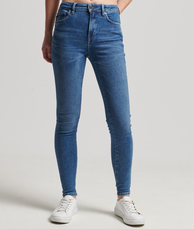 Ladies Superdry Vintage High Rise Skinny Jean - Mid Indigo Used