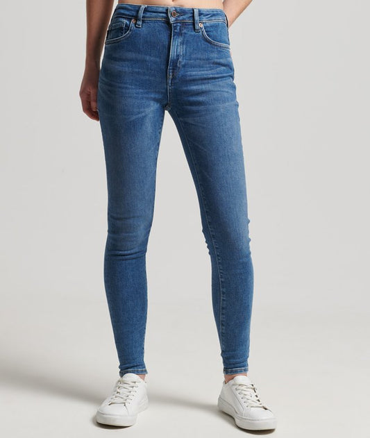 Ladies Superdry Vintage High Rise Skinny Jean - Mid Indigo Used