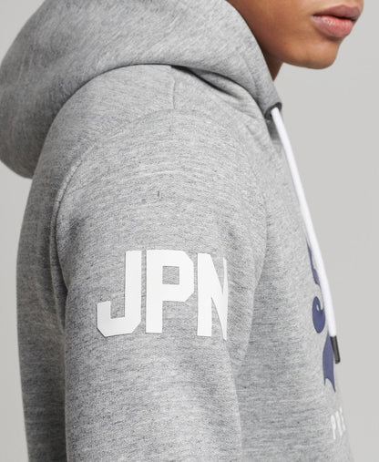Superdry Organic Cotton Vintage Logo Hoodie - Grey Marl
