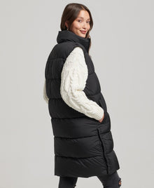 Ladies Superdry Studios Longline Quilted Gilet - Black