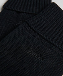 Superdry Knitted Logo Gloves - Black