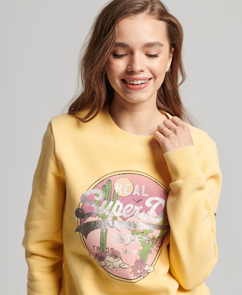 Superdry yellow outlet sweatshirt