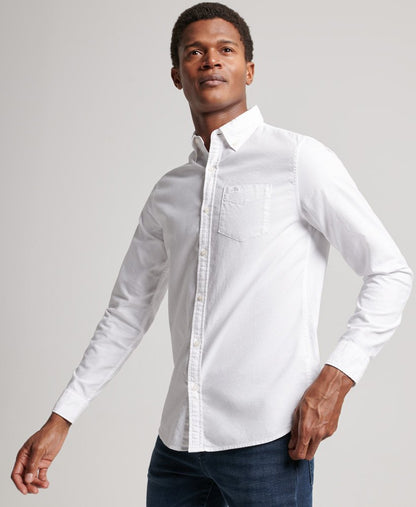 Superdry Vintage Oxford Long Sleeve Shirt - Optic