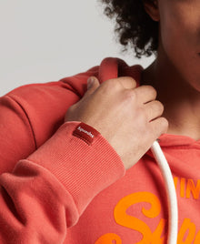 Superdry Vintage Logo Neon Hoodie - Americana Red