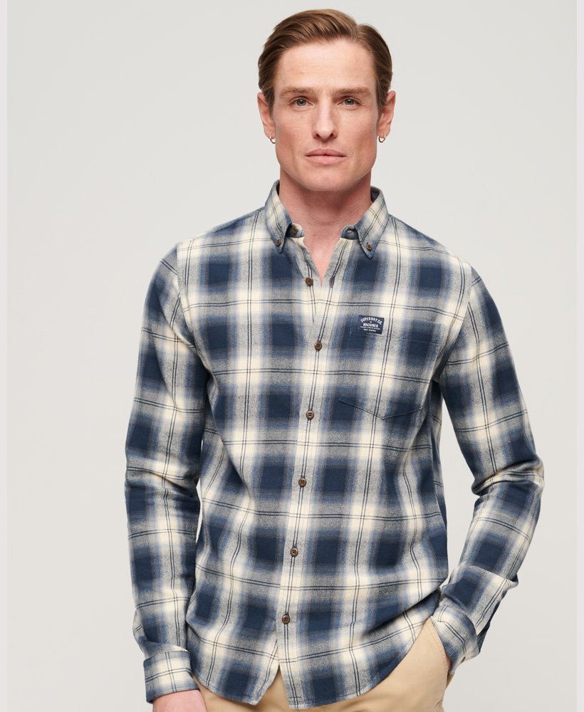 Superdry Organic Cotton Lumberjack Check Shirt - Cedar Check Navy