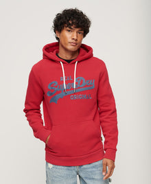 Superdry Soda Pop Vintage Logo Classic Hoodie - Dark Red