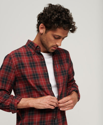 Superdry Organic Cotton Vintage Check Shirt - Hoxton Check Red