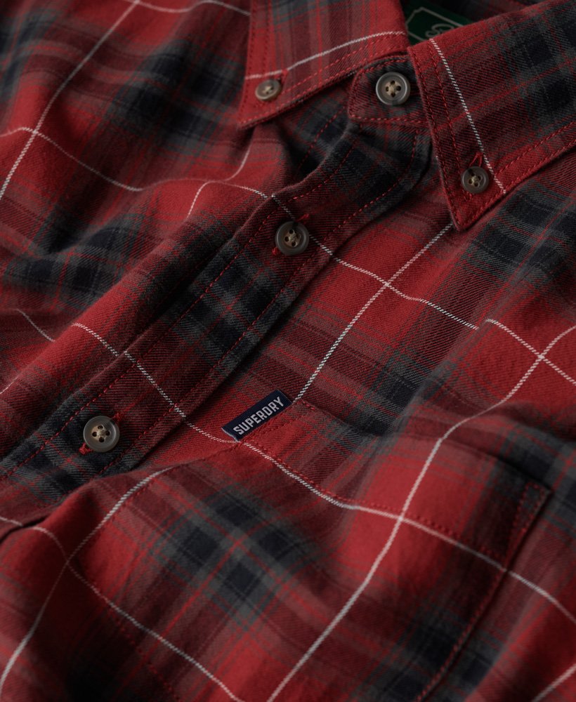 Superdry Organic Cotton Vintage Check Shirt - Hoxton Check Red